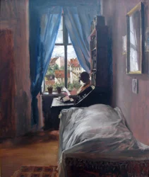 Schlafzimmer des Künstlers in der Ritterstraße
